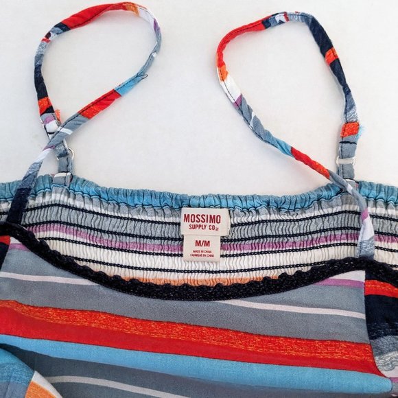 MOSSIMO Women's Spaghetti Straps Sun Dress Size M Blue & Red - Picture 3 of 4